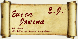 Evica Jamina vizit kartica